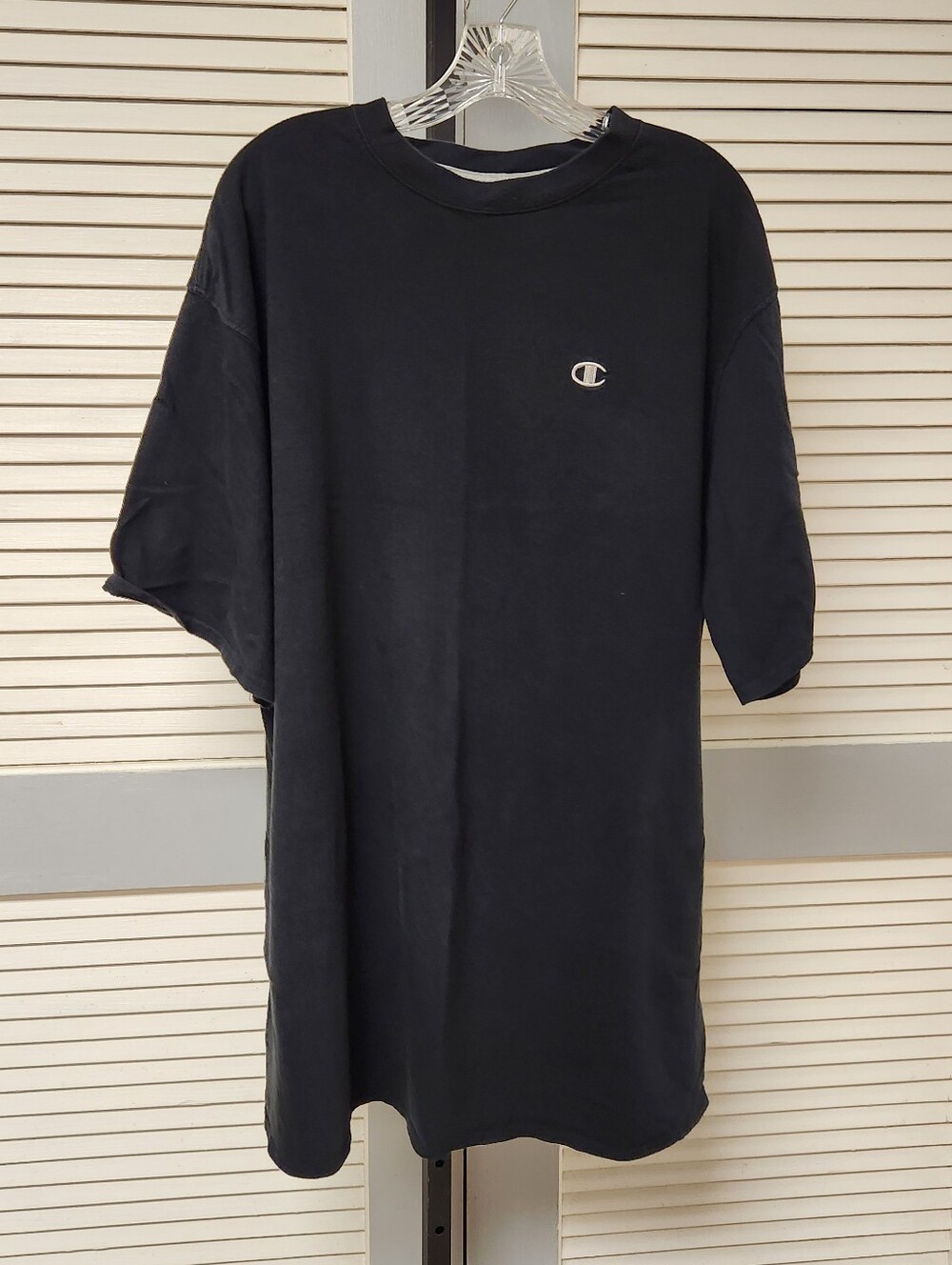CHAMPION MENS BIG AND TALL BLACK SHORT SLEEVE T-SHIRT 2XLT